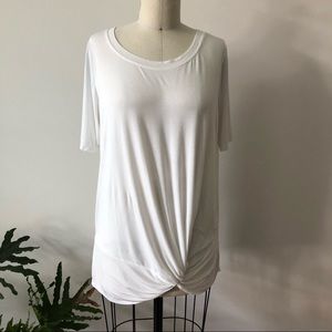 Featherweight White Knotted Tunic
